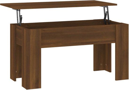 vidaXL Salontafel 101x49x52 cm Bewerkt Hout Bruin Eikenkleur