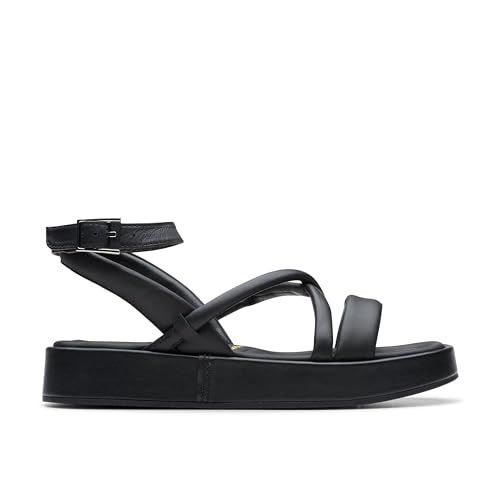 Clarks Alda Cross Womens Black Leather, 7.5