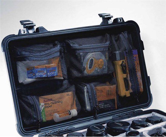 Peli 1560 Lid Organiser voor Camerakoffer - Zwart