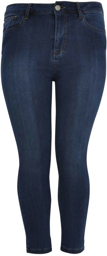 Yoek Grote maten - dames jeans skinny 7/8 - donkerblauw