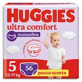 Huggies Ultra Comfort, luiers, maat 5 (12-17 kg), ademende broekjes, Disney-design, voorraadverpakking, 56 stuks