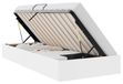 Syfax Puur Ottoman Bedframe Wit 90 x 200 cm Nep Leer