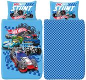 Hot Wheels Dekbedovertrek Eenpersoons Blauw Katoen/Polyester