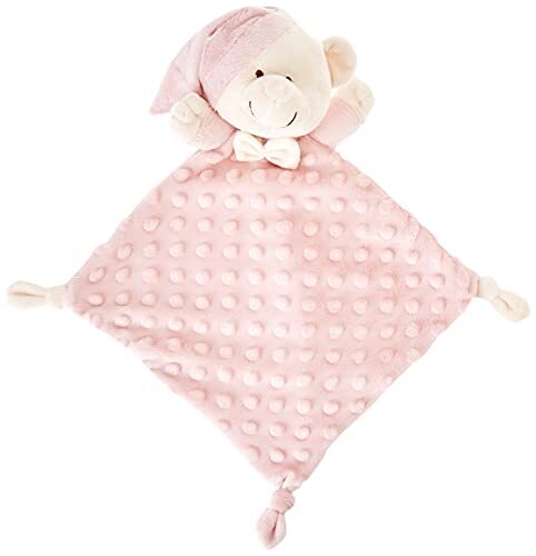 Interbaby DU003-64 Doudou knuffeldier voor baby's - Bear donkerroze, roze, 100 g