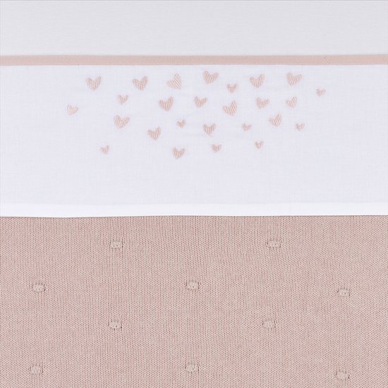 Meyco Baby Hearts wieglaken - soft pink - 75x100cm