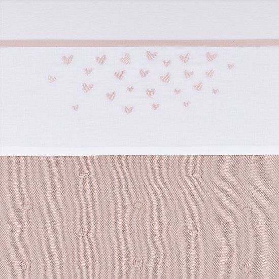 Meyco Baby Hearts Wieglaken - Soft Pink - 75x100cm
