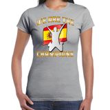 Bellatio Decorations Verkleed shirt voor dames - Spanje - grijs - voetbal supporter - themafeest L