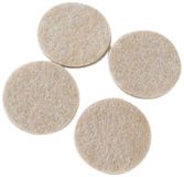 Bulk Hardware BH01123 Zelfklevende ronde viltonderlegger 25 x 4 mm (verpakking van 25), wit, stuks