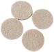Bulk Hardware BH01123 Zelfklevende ronde viltonderlegger 25 x 4 mm (verpakking van 25), wit, stuks