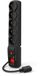 Acar F5 IEC Stekkerdoos met Overspanningsbeveiliging - 5 Stopcontacten - 2300W - 5m Kabel - Zwart