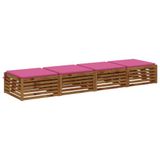 vidaXL - 4-Piece - Zitkussens - SOEST - 4 - st - 100% - Polyester - Roze