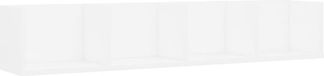 vidaXL Cd-wandschap 100x18x18 cm bewerkt hout wit