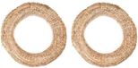 Glorex Hobby 2x Decoratie krans van stro 30 cm
