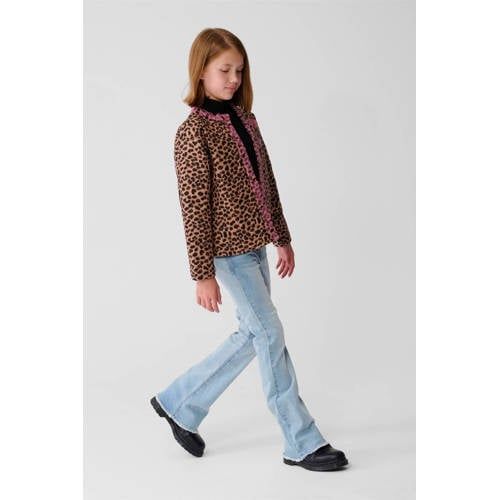 Shoeby jasje voor binnen met panterprint bruin