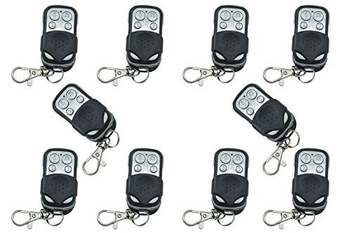 tempo di saldi Set van 10 universele afstandsbedieningen voor automatische poort, vaste code, 433,92 MHz frequentie (diverse lichtkleuren)