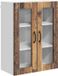 vidaXL Wandglas cabinet LUCCA oud hout 60 x 31 x 80 cm bewerkt hout