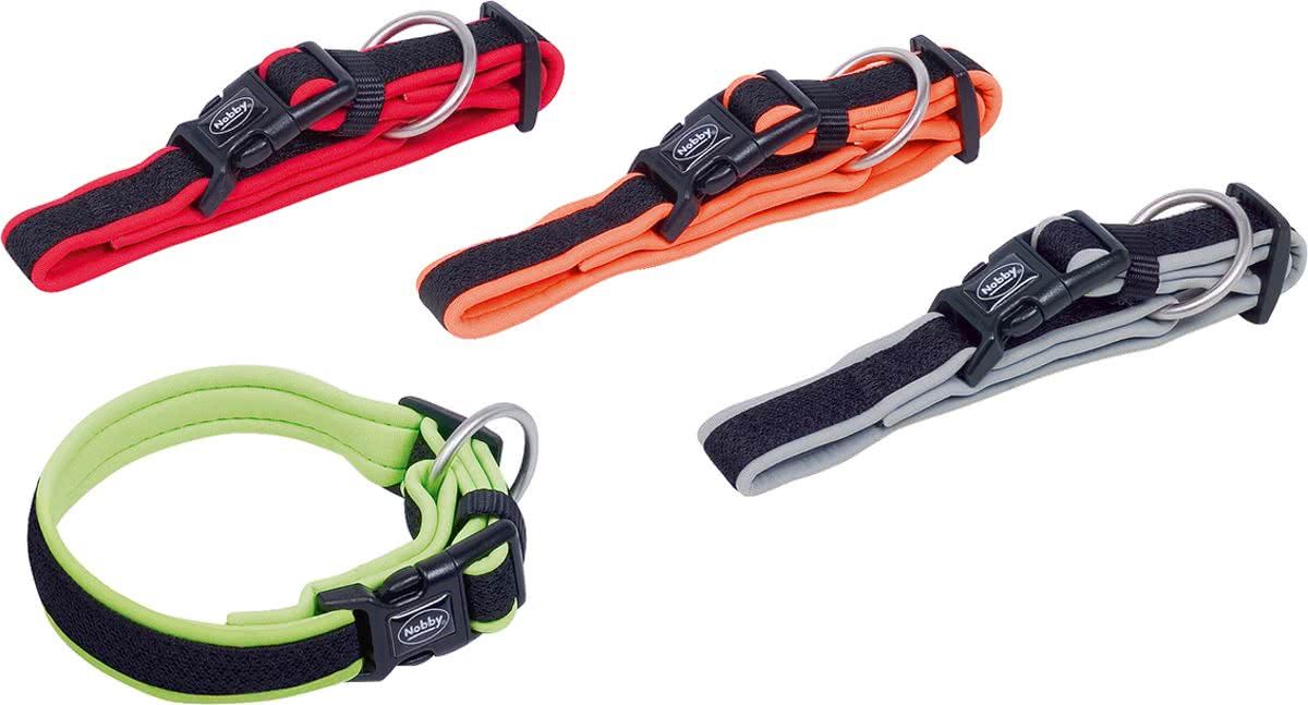 Nobby Halsband - Hond - Mesh Preno - Grijs - L/XL - 50 tot 65 cm