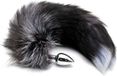 ALIVE - Anal Pleasure Plug Metal Fox Tail Size M - Black/White