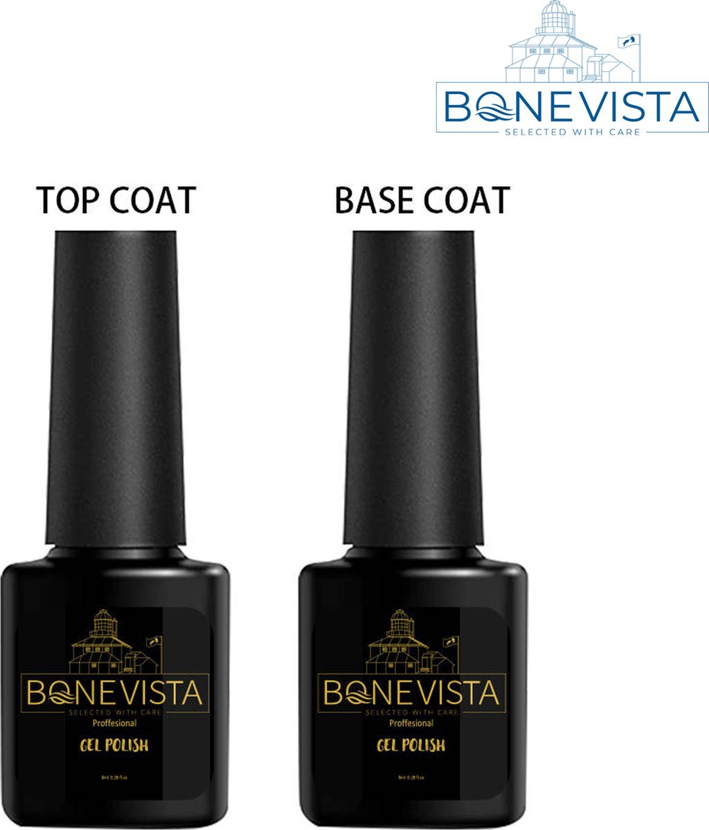 Bone Vista - Base & Top coat nagellak set - Gel nagellak - UV gellak set - Topcoat - Basecoat