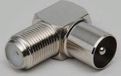 BKL Electronic 0403133 Coaxiale adapter Coax-stekker - F-bus 1 stuk(s)