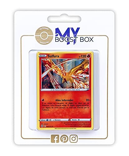 my-booster Sulfura (Moltres) 21/172 Holo - Myboost X Epée et Bouclier 9 - Stars Étincelantes - Doos met 10 Franse Pokemon kaarten