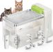Amicura Fontaine à eau pour chat - Avec ultrafiltration et bol en inox SUS316 (protection mentonnière noire) - ≤25dB ultra silencieux - 3,3L - Blanc