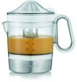 SEVERIN Presse-agrumes électrique CP3535, réservoir XXL de 1 litre, 2 cônes interchangeables, 40W, blanc