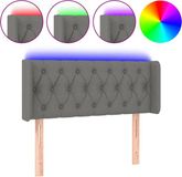 vidaXL LED Headboard - 93x16x78/88 cm - Fabric - Dark Grey