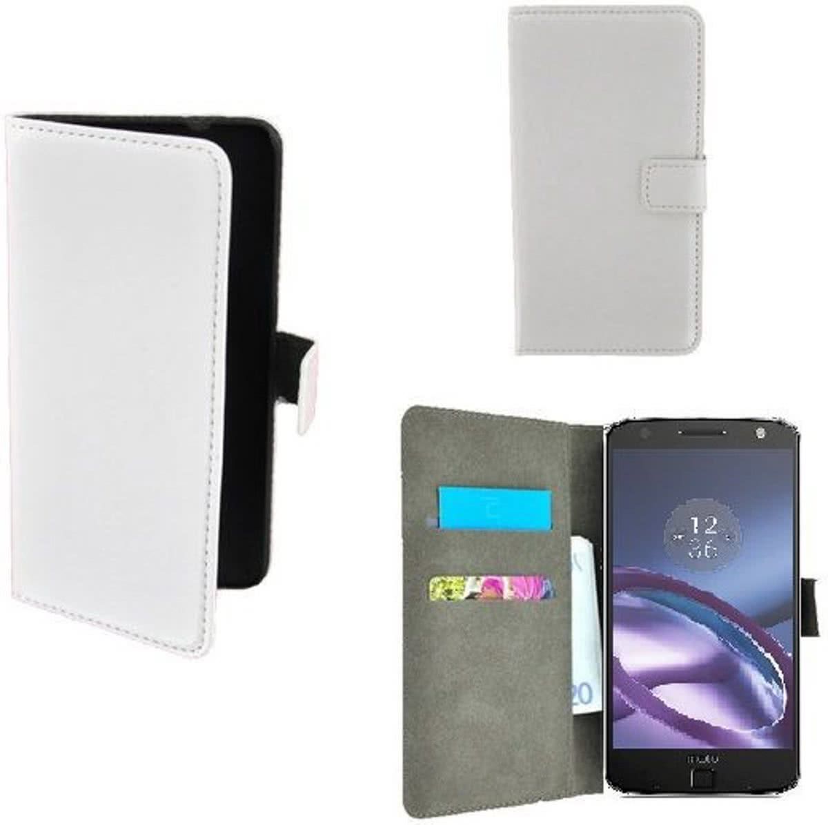 pearlycase Motorola Moto Z smartphone hoesje wallet book style case wit - 8719669009928