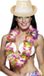 Sans marque Hawaii thema set voor volwassenen - Chapeau de paille de plage - Collier de fleurs en mélange de couleurs
