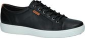 Ecco - Soft 7 - Heren - Lage sneakers - Leer - Zwart - Maat 48