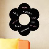 Ambiance Sticker Schoolbordsticker - uitwisbare zelfklevende muurstickers - BLOEMENMOTIE - 30x30cm