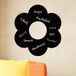 Ambiance Sticker Schoolbordsticker - uitwisbare zelfklevende muurstickers - BLOEMENMOTIE - 30x30cm