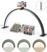 Vevor Lampe de table demi-lune Lampe de bureau Lampe LED 30w Réglable Noir
