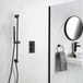 Nox Kit de douche thermostatique - Kit douchette sur rampe - 1 fonction - Noir