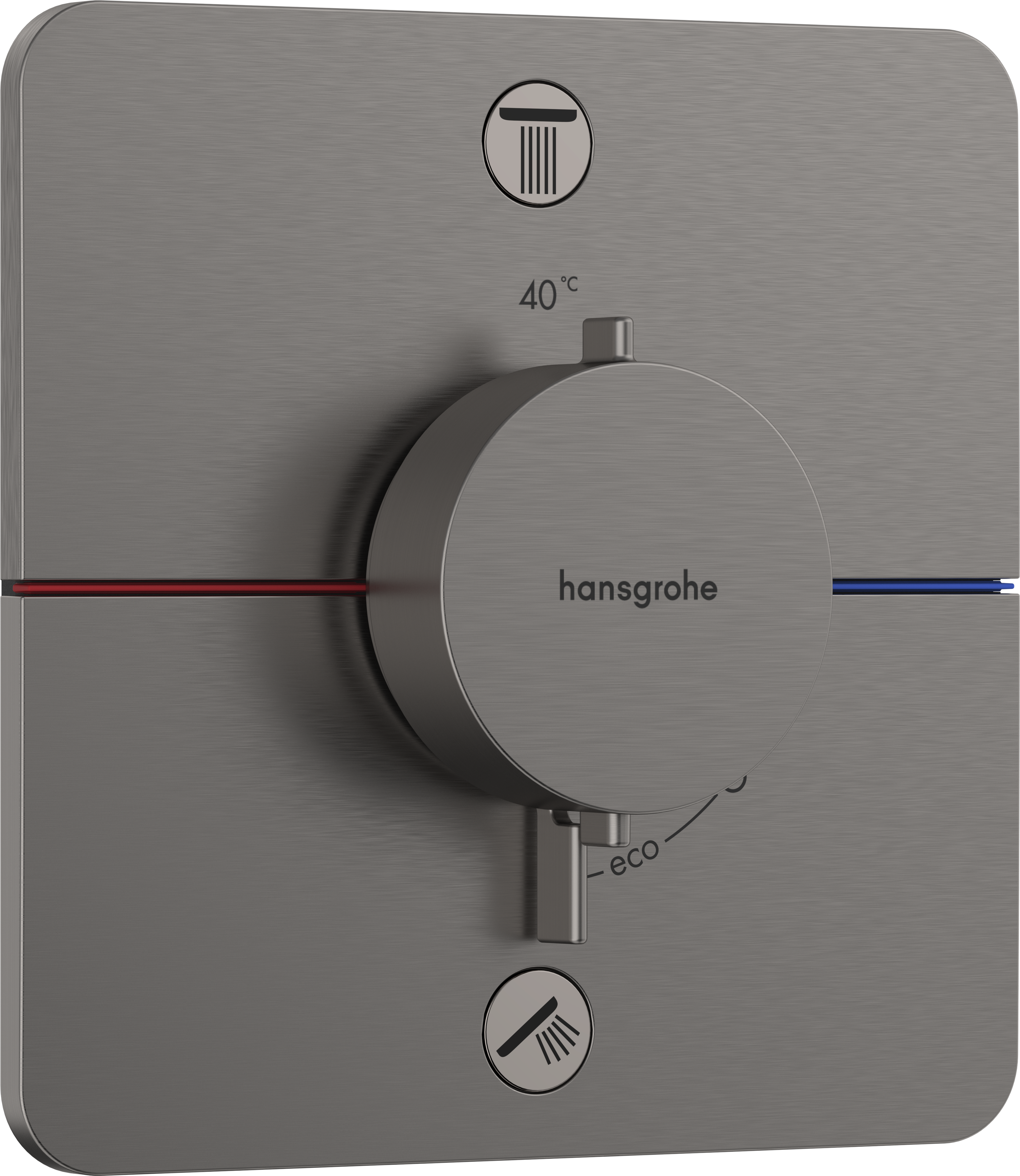 Hansgrohe Showerselect Comfort Q inbouw thermostaat - 2 uitgangen - brushed black chrome