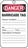 accuform Borden tab104ctp Barricade Status Tag