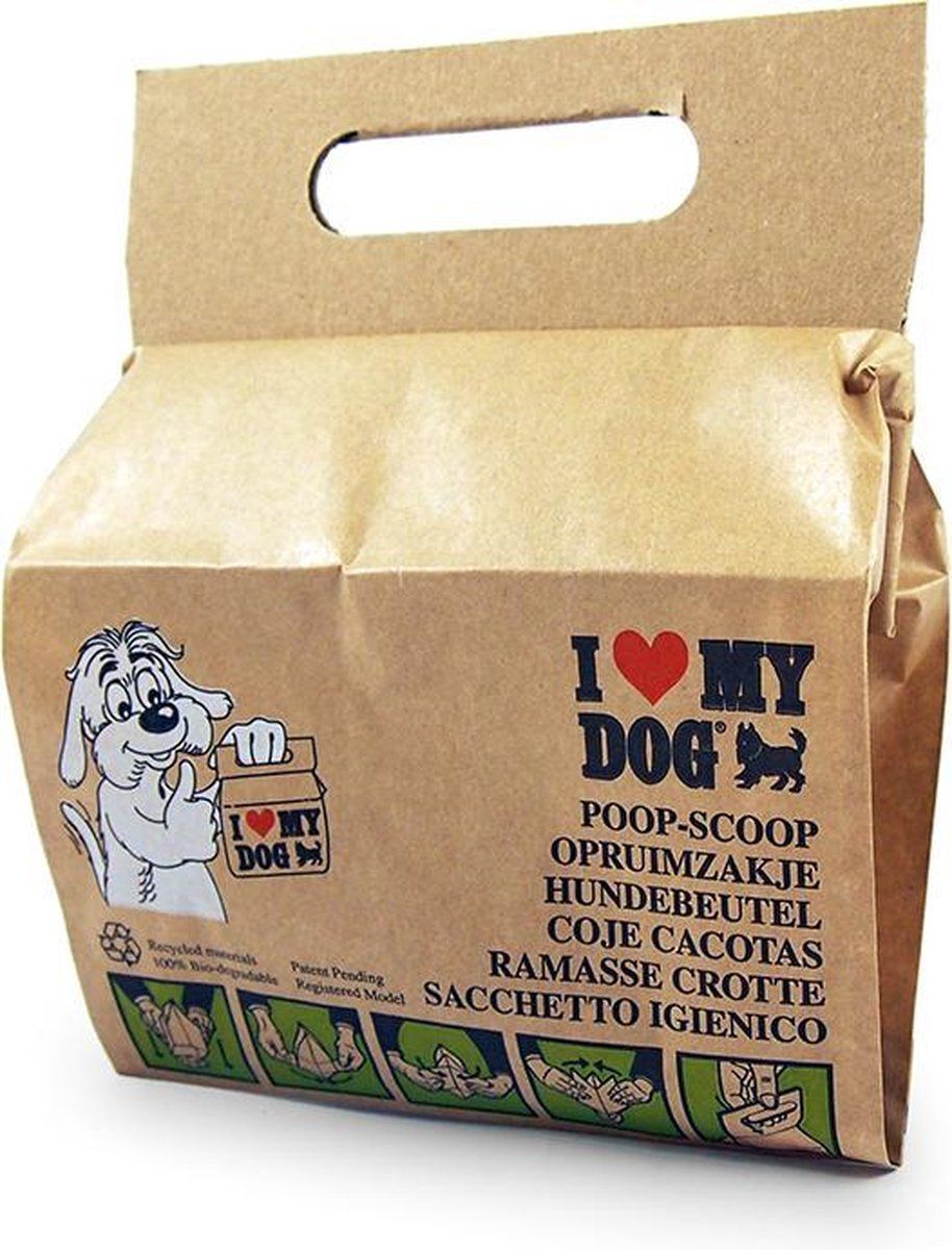 Nobby I Love My Dog Opruimzakje - Hond - Recyclebaar materiaal - 2 x 10 stuks