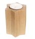Hess Holzspielzeug 40029 - theelichthouder in stervorm, van hout, natuur, ca. 9 cm, decoratie voor speciale gelegenheden uit het Ertsgebergte