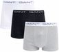 GANT Boxershorts Trunk 3-Pack Zwart Grijs Wit - Maat S - Heren