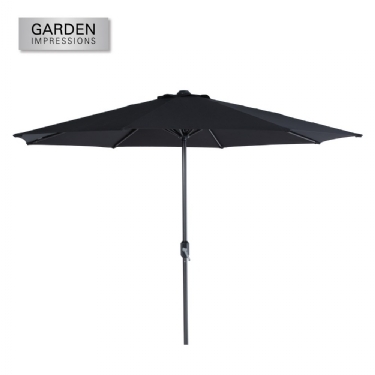 Garden Impressions Lotus Parasol Ø300 cm - Royal Grey/Black