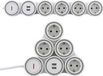 REV 0015508115 SupraFlex, stekkerdoos flexibel 4-voudig, 2 x USB, 1,4 m, wit