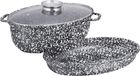 Klausberg KB-7367 Braadpan - Fonte - 8L - Wit/Zwart