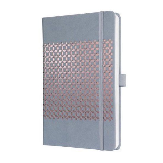 Sigel Jolie Impress A5 Lined Notebook - Glacier Grey - Hardcover - 174 Pages