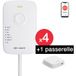 Kozii Pack de 4 thermostats connectés pour radiateurs électriques – 1 passerelle – tête thermostatique – configuration raccord à vis – Wk4kzpaelec
