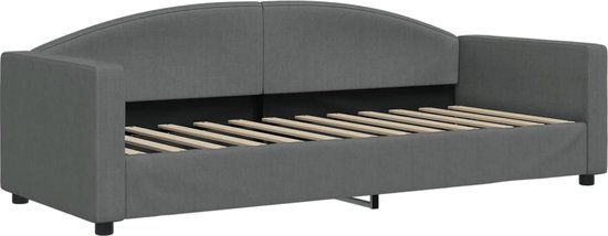 vidaXL Slaapbank Stof Donkergrijs 80x200 cm