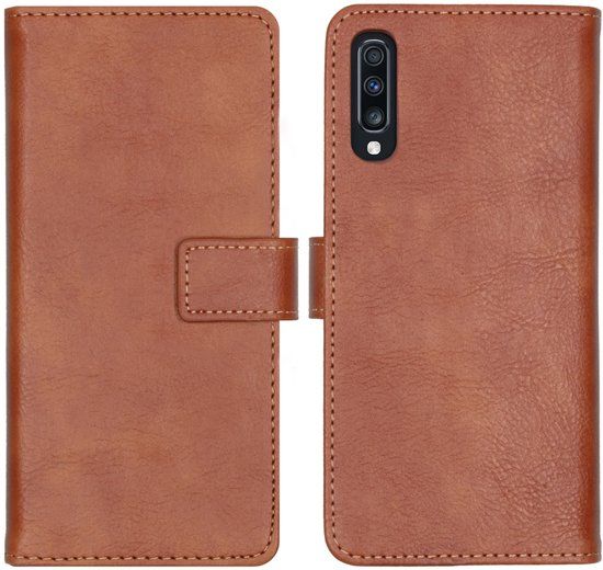 imoshion Hoesje - Geschikt voor Samsung Galaxy A70 - Luxe Bookcase - Bruin