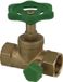 KIRCHHOFF Vanne de débit - 1/2" BI - Avec évacuation - Métal - Or/Vert