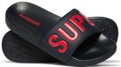 Superdry Core Badslippers met Print - Heren - Slippers - Nautical Navy - Maat 40/41
