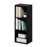 Furinno PASIR boekenkast, 3-laags open planken, zwart hout